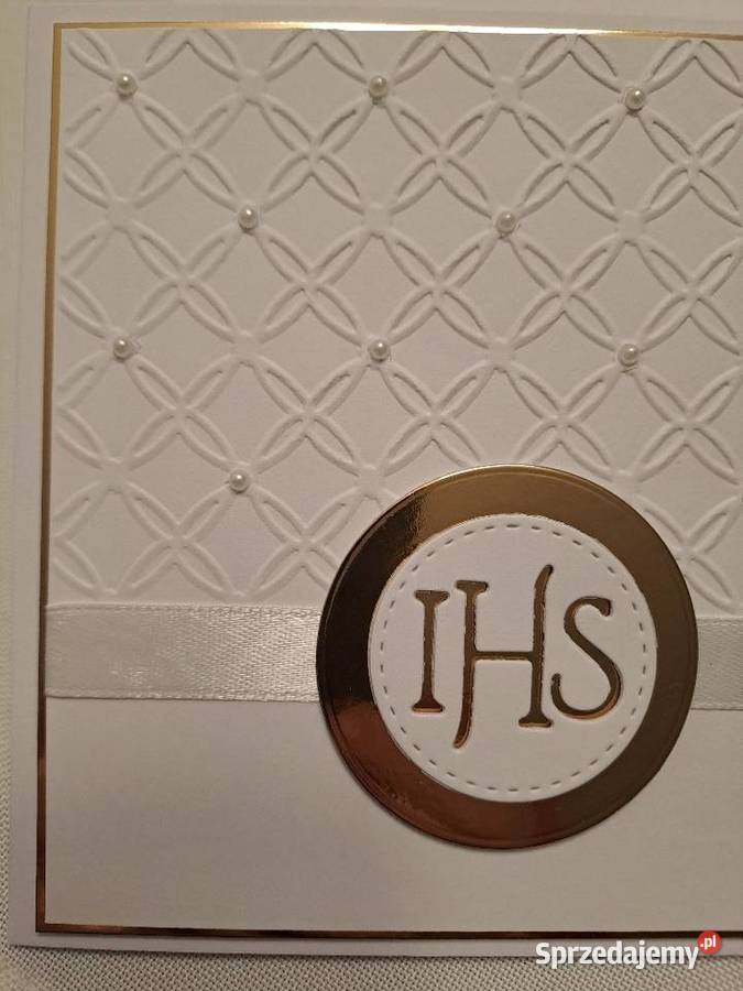 Kartka z okazji komunii w kopercie Strzebiń