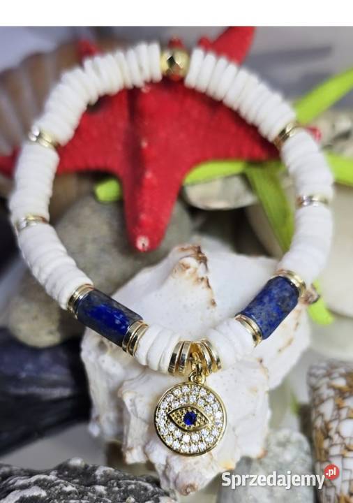 Bransoletka Oko Proroka muszla kamień Lapis Wrocław