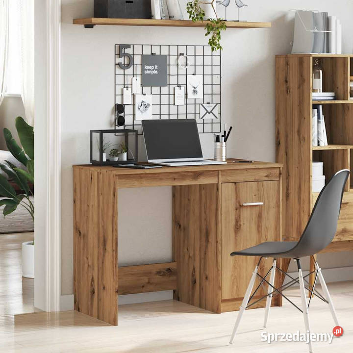 Biurko dąb artisan 100x50x76 materiał Pozostałe