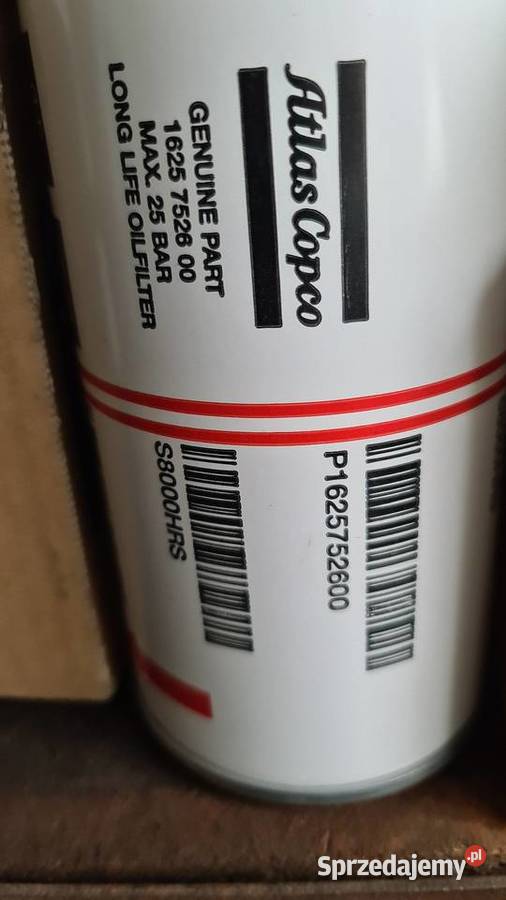 filtr oleju atlas copco 1625752600 1625480000 śląskie Sosnowiec