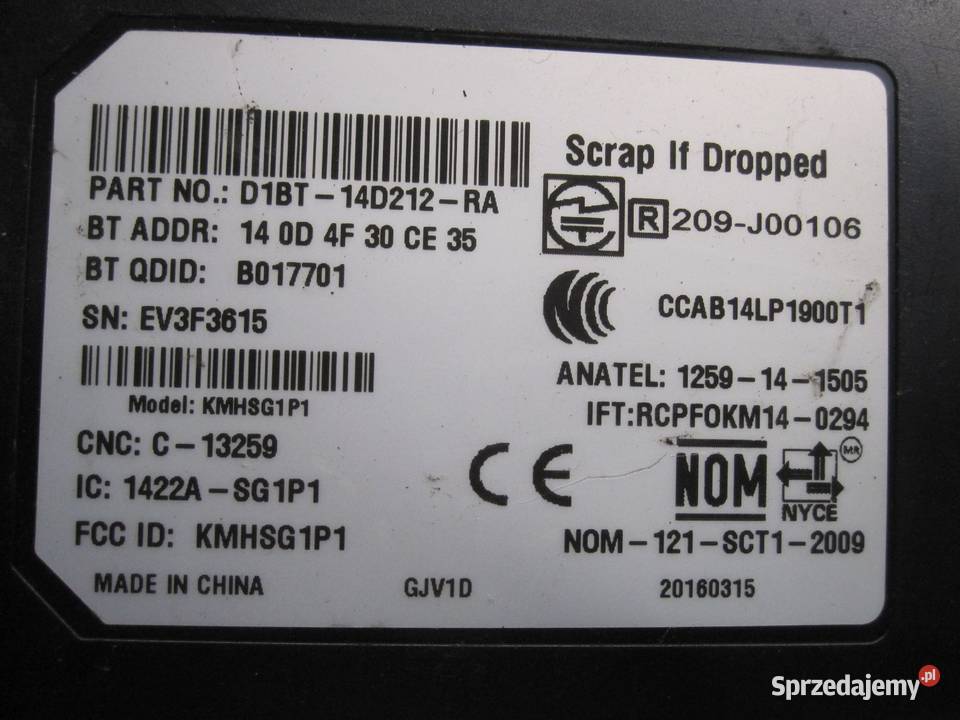 FORD GRAND TOURNEO CONNECT 16r moduł bluetooth świętokrzyskie Kielce