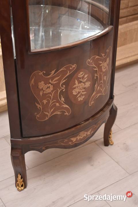 Francuska Witryna Narożna z Okuciami Gablota