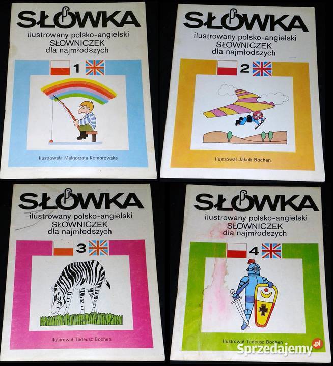 Słówka Ilustrowany polskoangielski słowniczek Rok wydania 1990 lubelskie Chełm