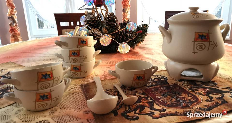 Komplet stołowy z kamionki Lędziny sprzedam