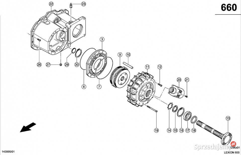 Claas Lexion 600 OBUDOWA HAMULCA 0007709660 Jastrzębniki