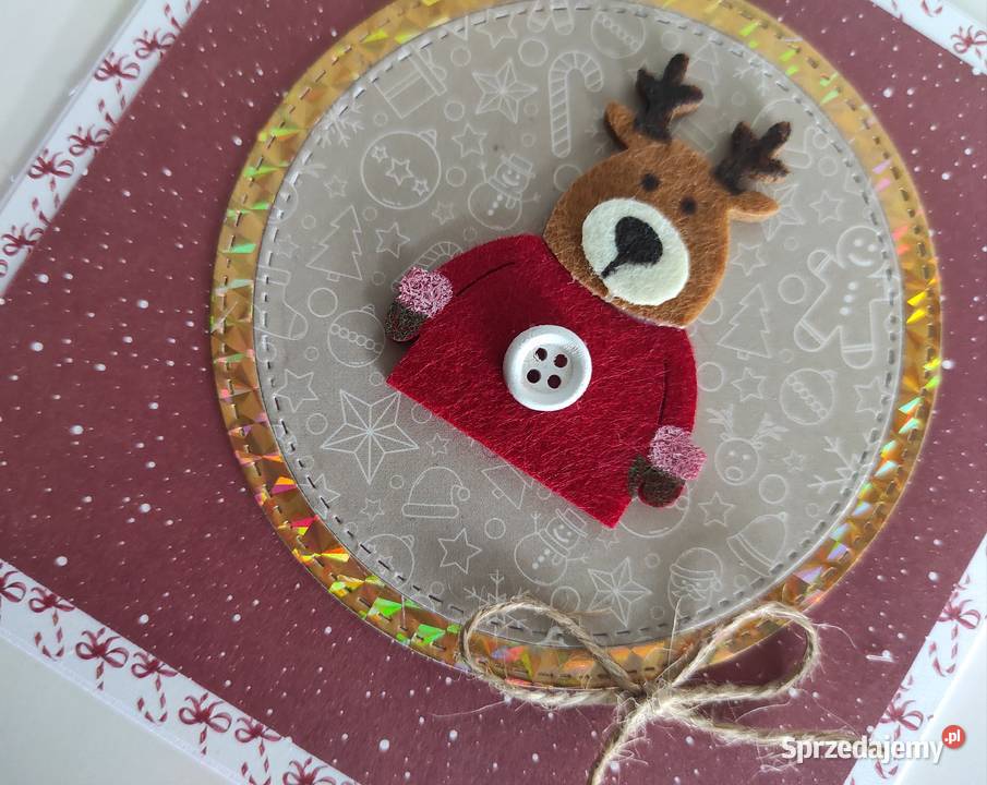 Kartka ręcznie robiona na Święta Bożego Łódź sprzedam