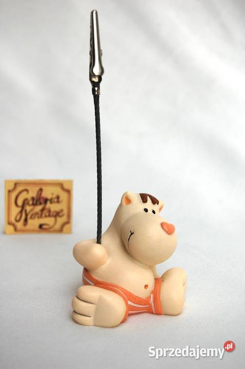 Klips na zdjęcie pocztówkę hipopotam figurka Lublin sprzedam