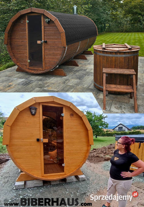 SAUNA Ogrodowa 400 PRZEBIERALNIA Beczka 500L małopolskie Nowy Targ