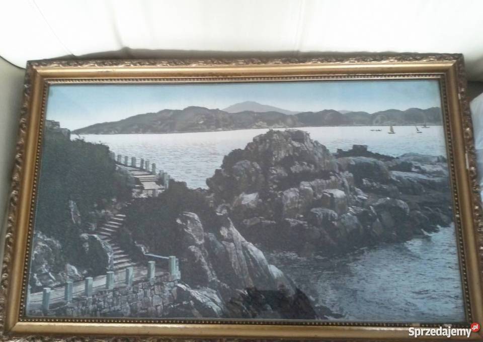 Skały zatoką Obraz makata oprawiona w szkło Sosnowiec