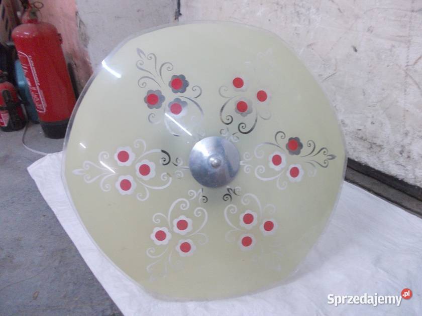 Stara duża wisząca lampa PRL sprawna śląskie