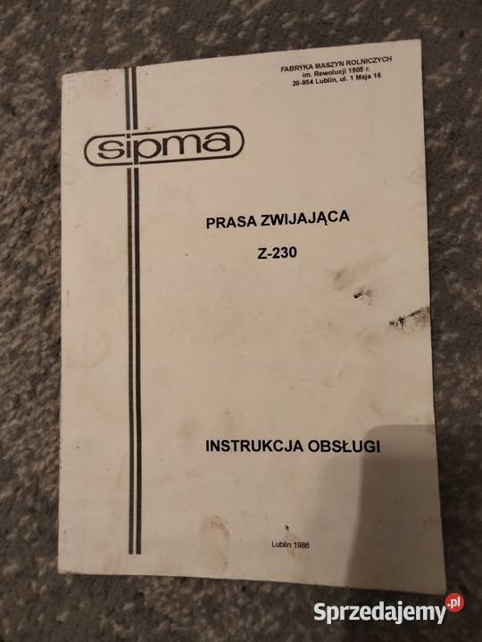 prasa belująca zmiennokomorowa pasowa sipma Rejowiec Fabryczny