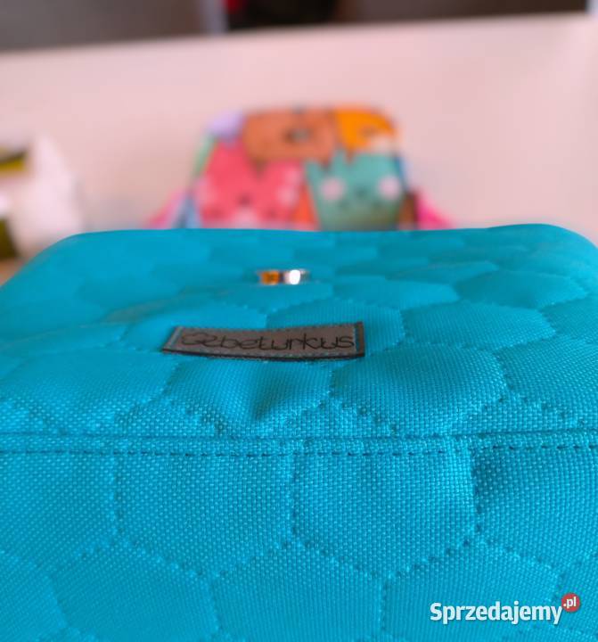 Niebieska Torebka Koszyk w KOTKI handmade 13cm Kraków