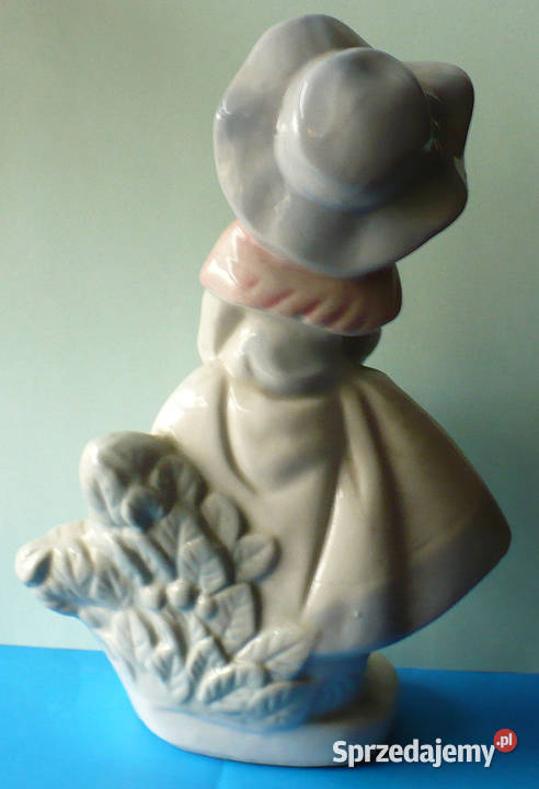figurka porcelanowa dziewczyna w kapeluszu Suwałki