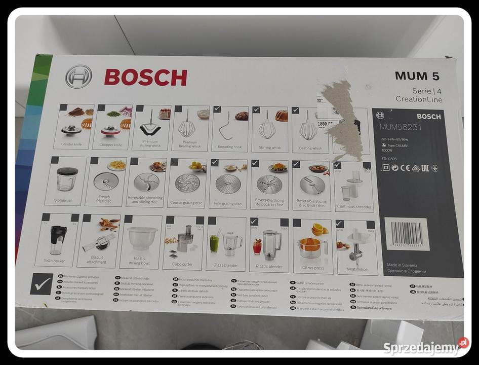 Robot kuchenny planetarny Bosch Mum 5 na Płock