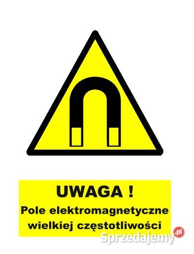 Naklejka Uwaga Pole elektromagnetyczne GF024 Biuro Kamionna