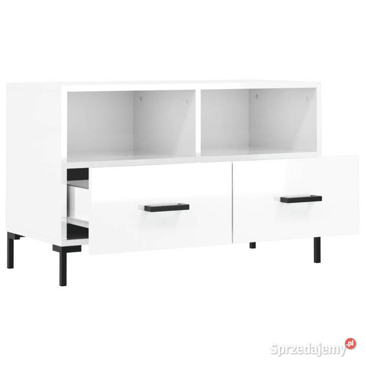 Szafka pod TV biała wysoki połysk 80x36x50 Warszawa