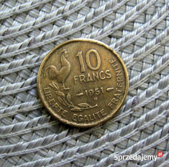 Francja 10 Centymów 1951r B Kalisz