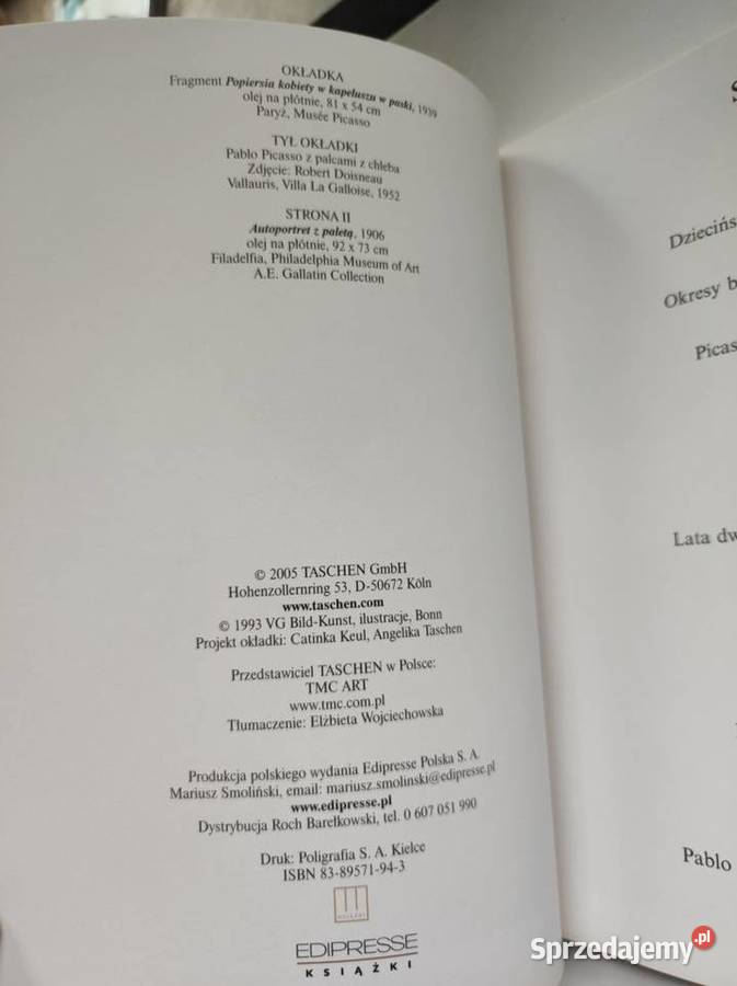 Pablo Picassa Ingo F Walthera Taschen Rok wydania 2005 Kielce