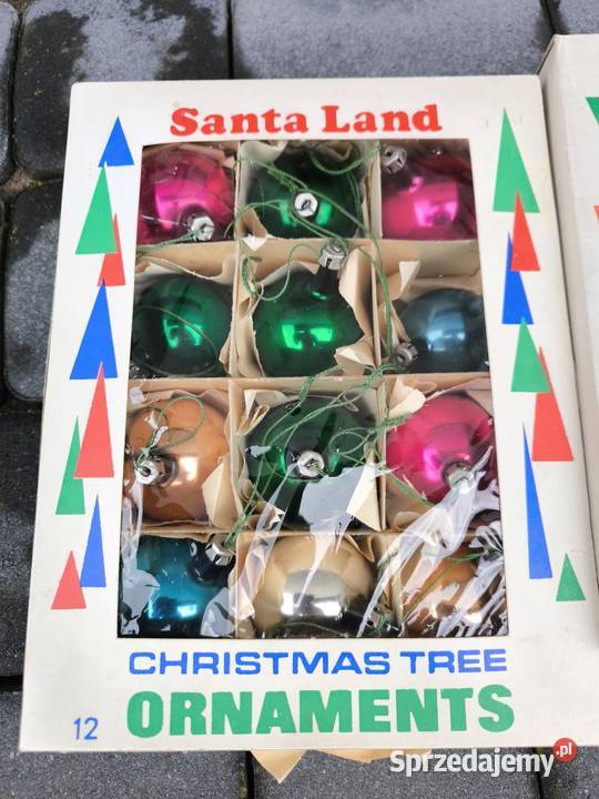 Bombki szklane choinkowe lata 70te okresu PRL łódzkie Radomsko