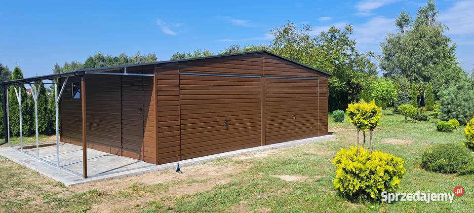 E10 Garaż Blaszany Orzech Garaże Blaszane z 45m2 Olsztyn