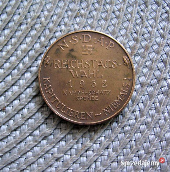 Medal Wybory do Raichstagu 1932r wielkopolskie Kalisz