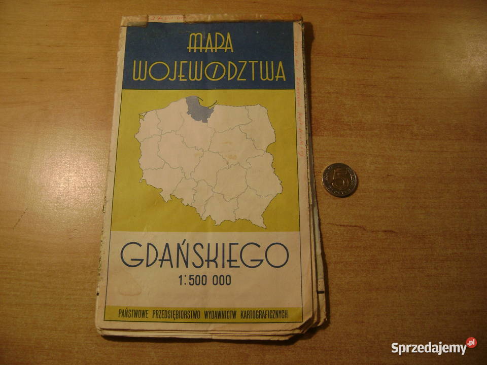 Starocie z PRL Mapy samochodowe województw Gdynia