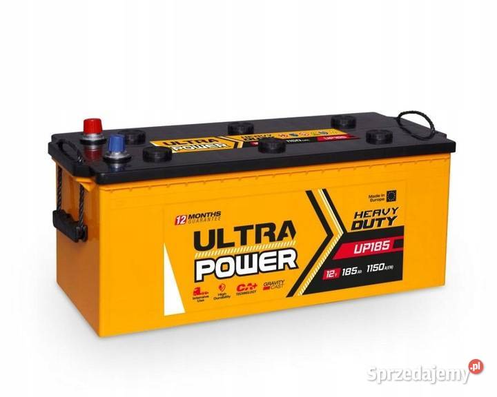 Akumulator Ultra Power 12V 185Ah 1150A CIĘŻAROWY Łopuszno