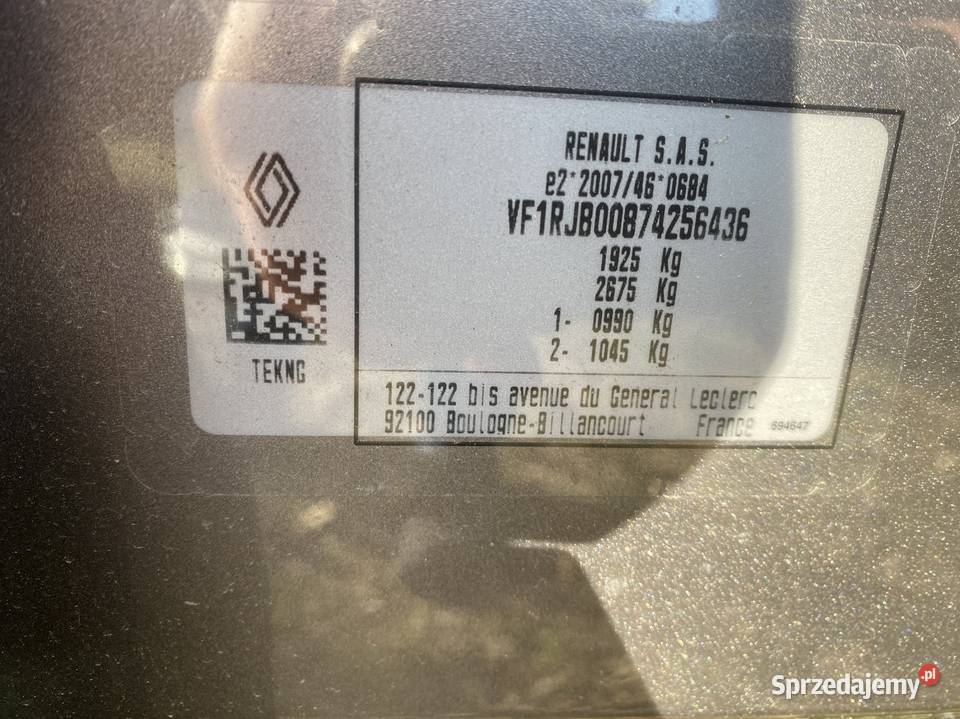 Renault Symbioz 16 hybrid Uszkodzony kujawsko-pomorskie Włocławek sprzedam