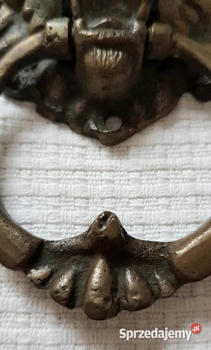 stara mosiężna kołatka do drzwi lew śląskie Ruda Śląska sprzedam