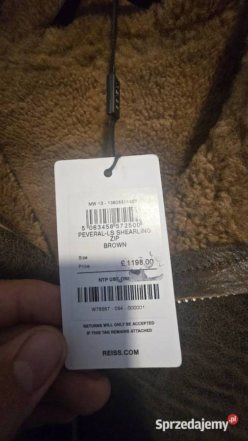 Skórzana kurtka firmy Reiss warmińsko-mazurskie Olsztyn
