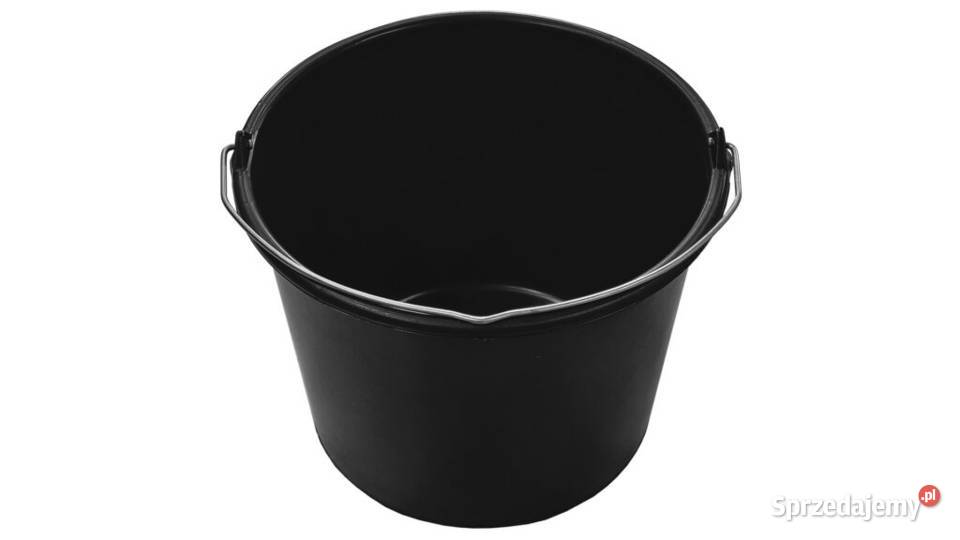 Wiadro czarne 12litrowe CalfOTel Hodowla i gospodarstwo