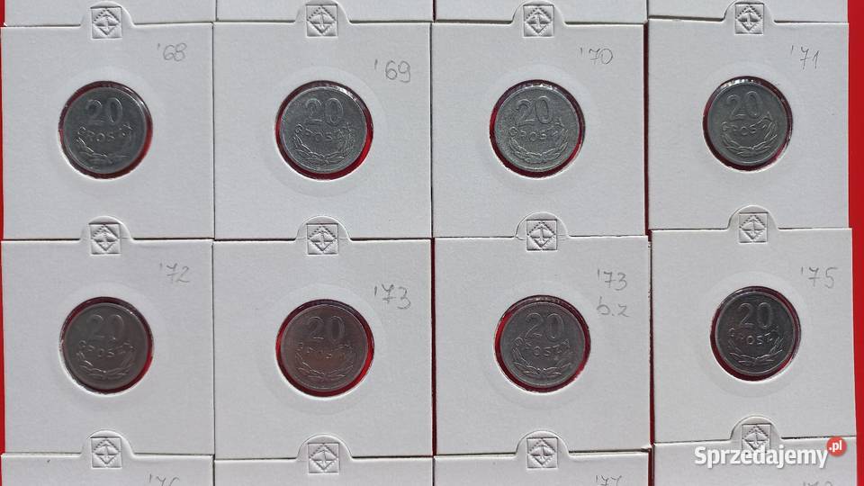 20 groszy PRL wszystkie roczniki aluminiowe Trzebinia