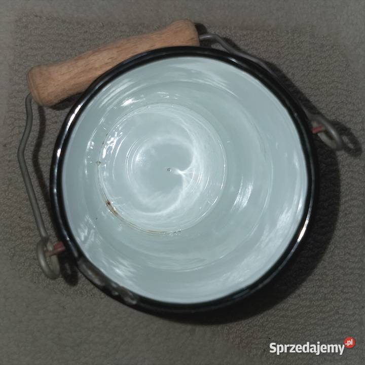 Emaliowana kankabańka na mleko z pokrywką Warszawa