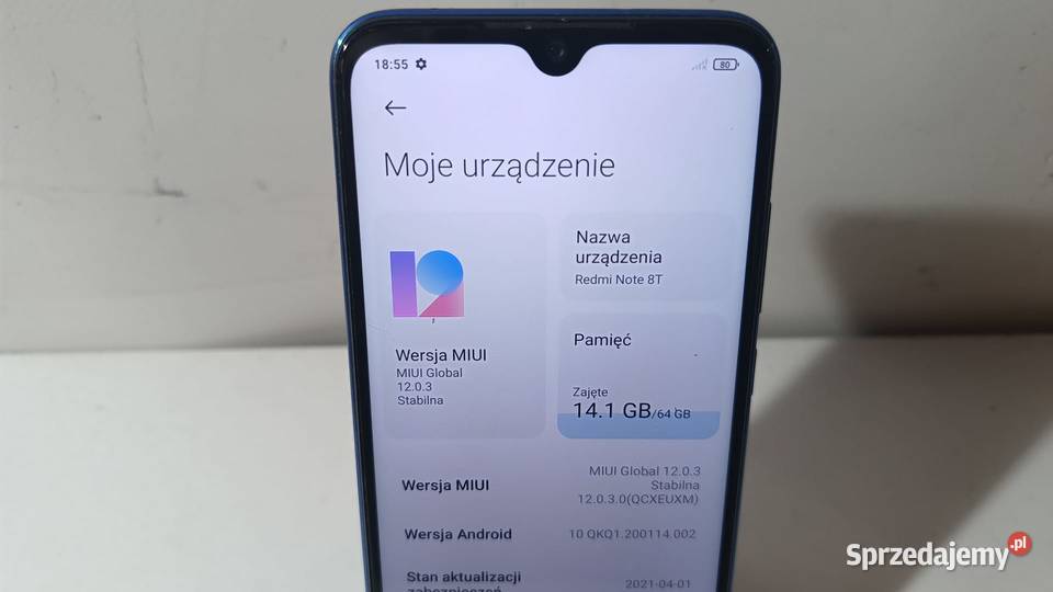 Smartfon Redmi Note 8T 464GB Katowice sprzedam