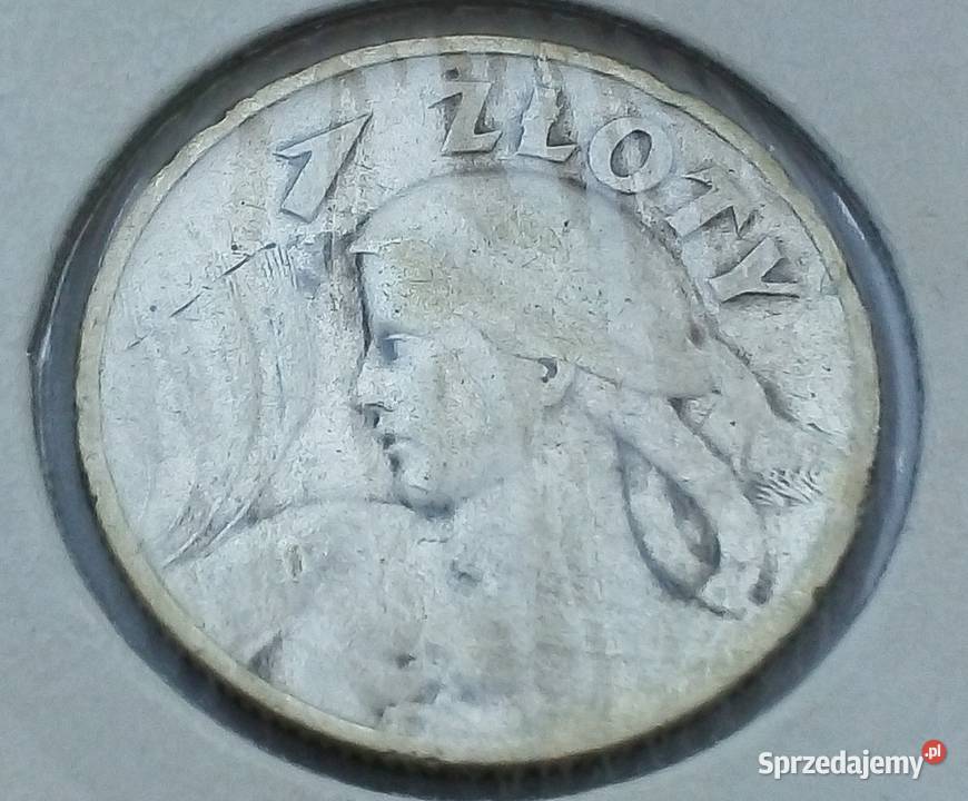POLSKA1 1925 r KROPKA DACIE SREBRO 750 ŻNIWIARKA Legionowo