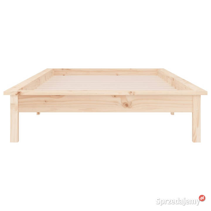 Rama łóżka z LED pojedyncza lite drewno 90x190 202cm mazowieckie sprzedam