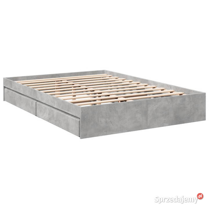 Rama łóżka z szufladami szarość betonu 160x200 mazowieckie