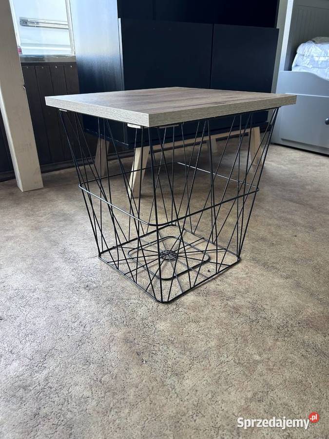 NOWY Stolik kawowy industrialny 4040 schowek pod Rybnik