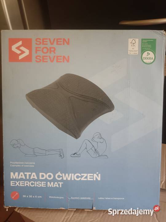 Mata do ćwiczeń czarna Seven For Seven Sport i Wypoczynek