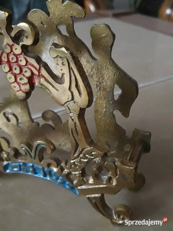 Stary mosiężny żydowski serwetnik Pozostałe Janów Lubelski