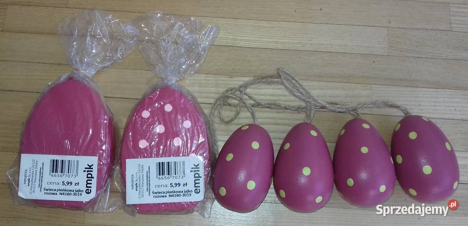 Pisanki wielkanocne drewniane na sznurkach Warszawa sprzedam