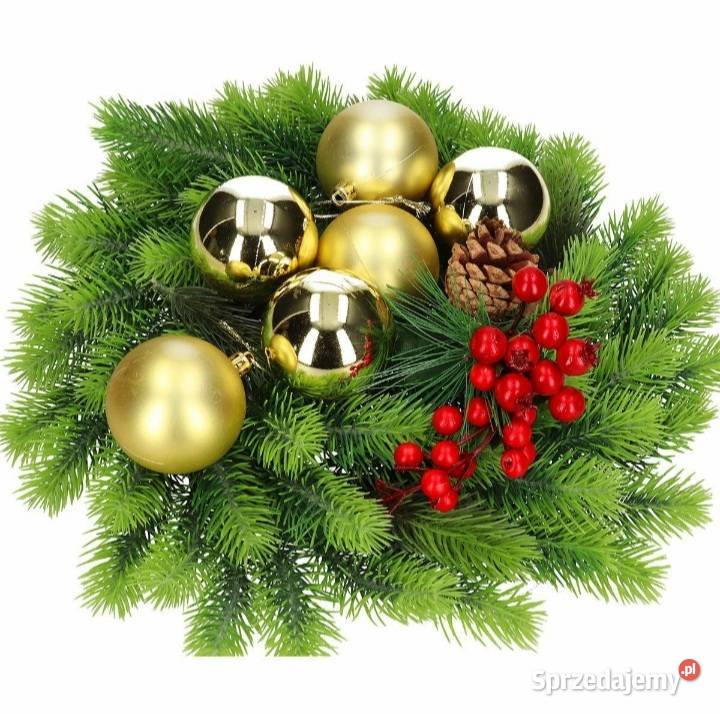 BOMBKI CHOINKOWE 6 54 BOMBKA ZESTAW ZŁOTE Suchy Las