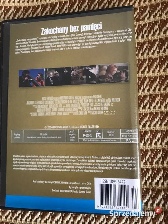 dvd Zakochany bez pamięci i inne z Jim Carrey mazowieckie