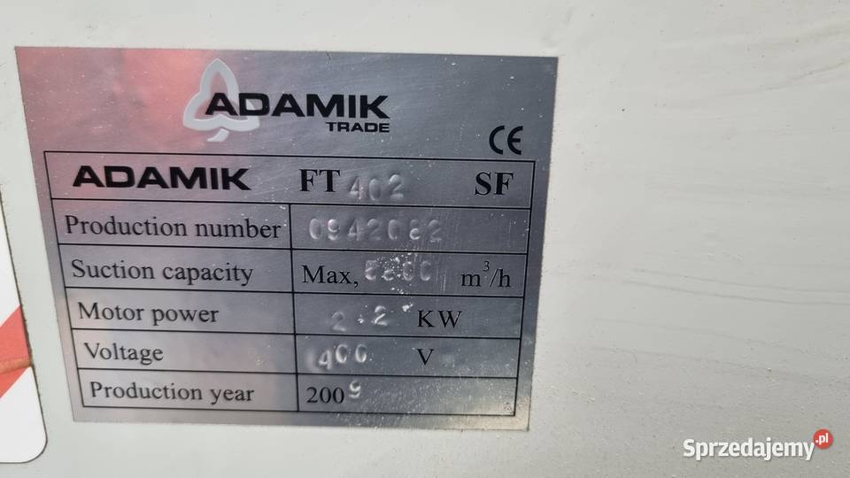 Odciąg trocin pyłu ADAMIK FT402SF Karsin