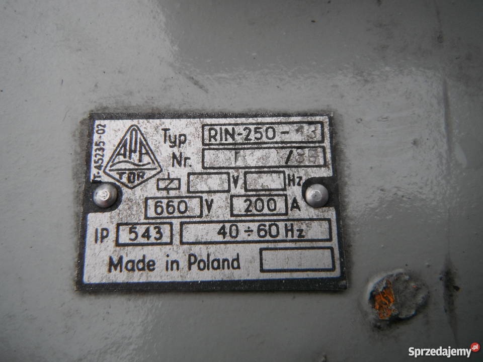 RIN25013 wyłącznik rozłącznik rin 250 Nowe 200A Produkcja Chlewiska sprzedam
