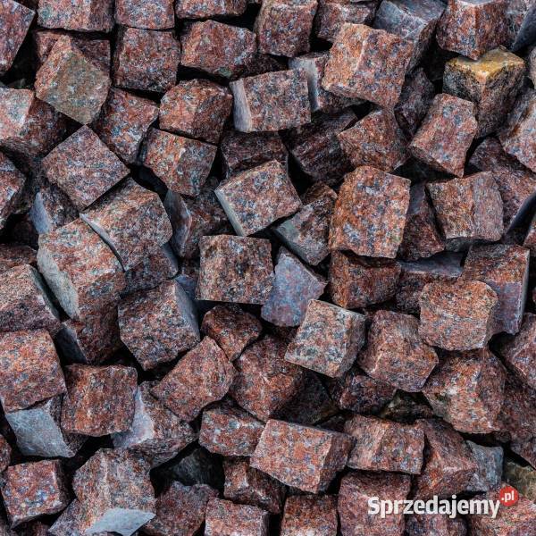 Kostka granitowa czarny szwed czerwona vanga