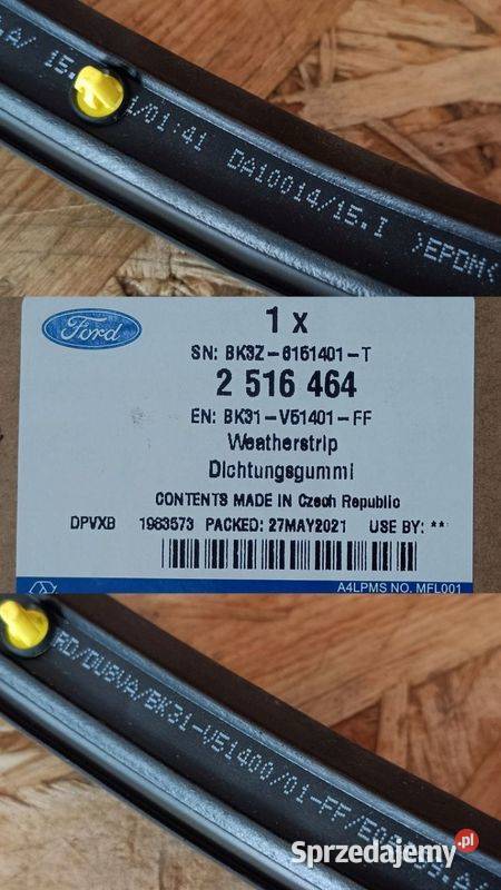 FORD TRANSIT 14 USZCZELKA DRZWI GÓRNA LEWY PRZÓD Pleszew