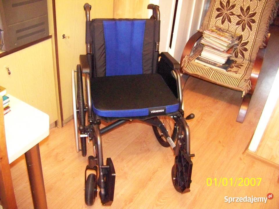 Wózek inwalidzki VERMEIREN z  dodatkowymi hamulcami dla prow