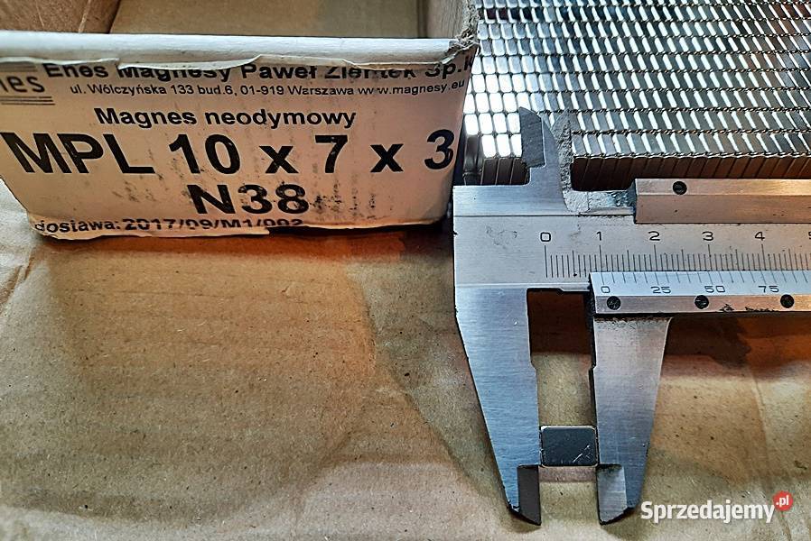 Magnes neodymowy 10x7x3 MPL N38 10 Produkcja