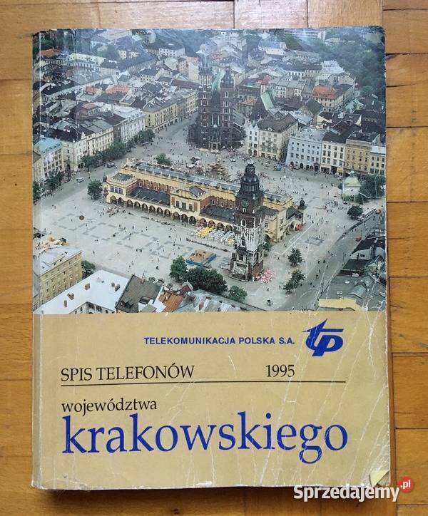 Spis telefonów 1995 woj. krakowskie Książka telefoniczna